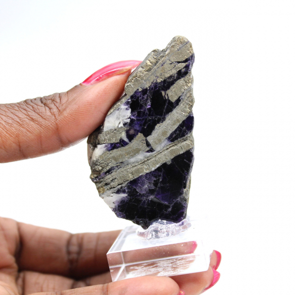 Pietra di Fluorite Pirite naturale minerale unico