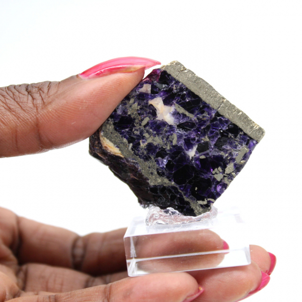 Fetta autentica di Fluorite Pirite per decorazione