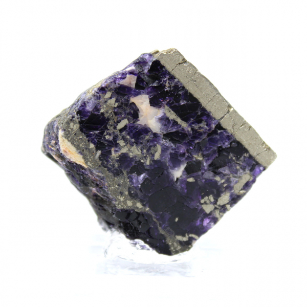 Fetta autentica di Fluorite Pirite per decorazione