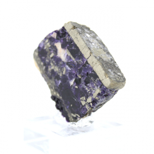 Fetta autentica di Fluorite Pirite per decorazione