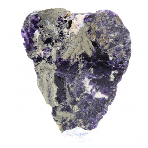 Fetta naturale di Fluorite Pirite ideale per collezione