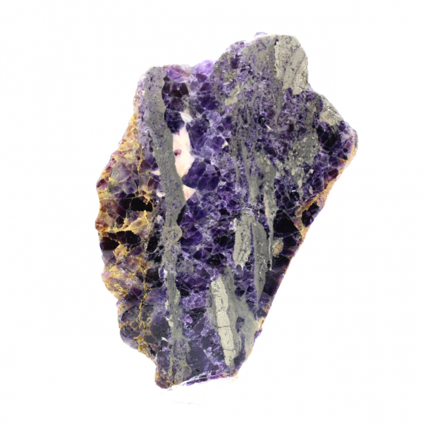 Fetta di Fluorite e Pirite per collezione di minerali