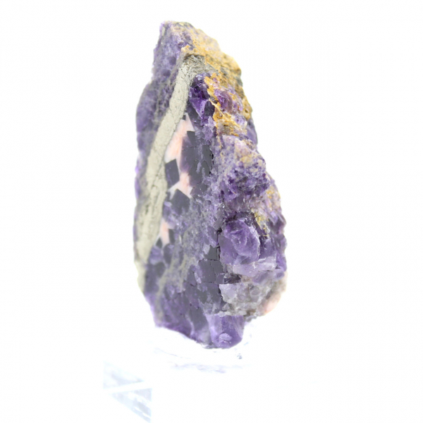 Fetta di pietra di Fluorite Pirite lucidata