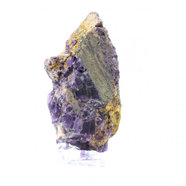 Fetta di pietra di Fluorite Pirite lucidata