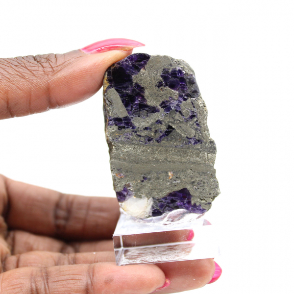 Pietra di Fluorite Pirite naturale minerale unico