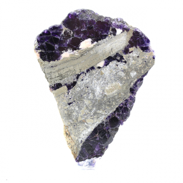Fetta autentica di Fluorite Pirite per decorazione