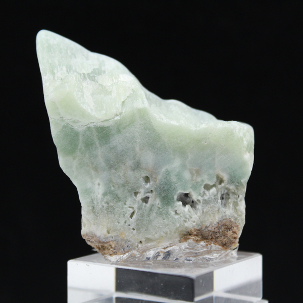Fetta di Aragonite verde per collezione di minerali