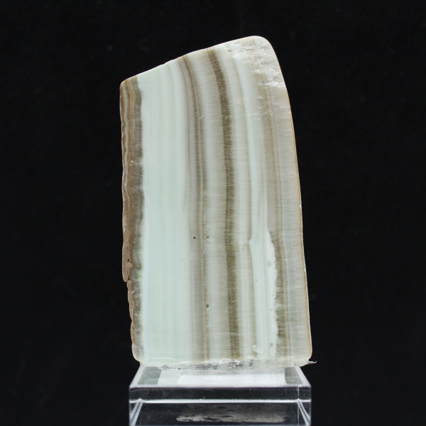 Fetta lucidata di Aragonite verde minerale grezzo di qualità