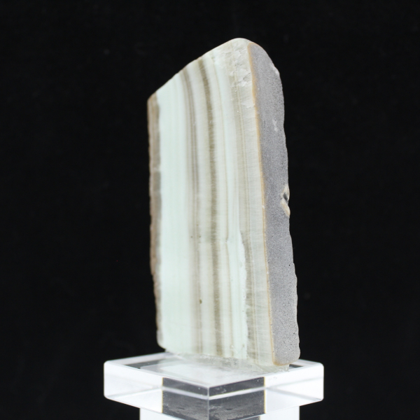 Fetta lucidata di Aragonite verde minerale grezzo di qualità