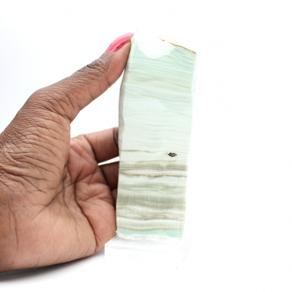 Pietra di Aragonite verde ideale per collezione