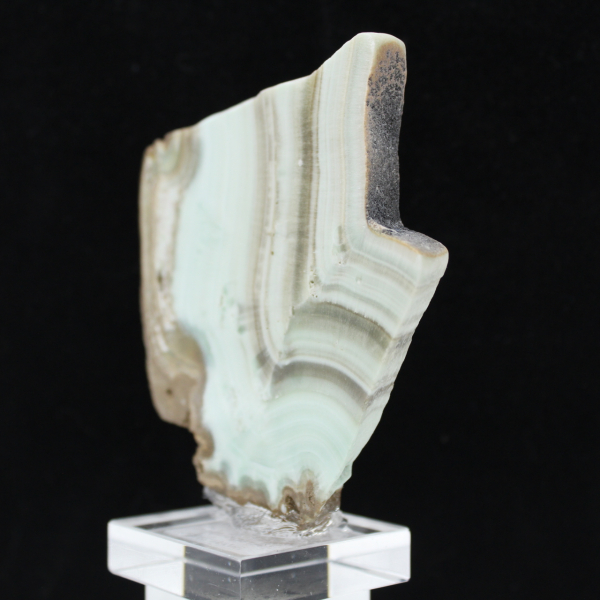 Fetta di Aragonite verde per collezione di minerali