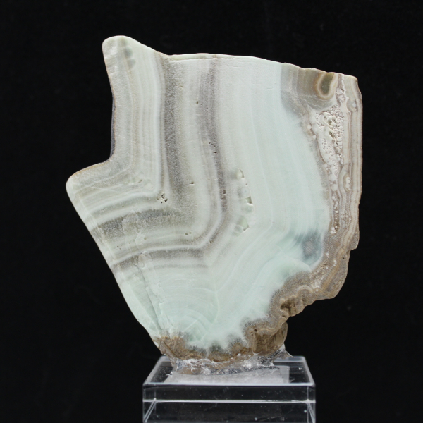 Fetta di Aragonite verde per collezione di minerali