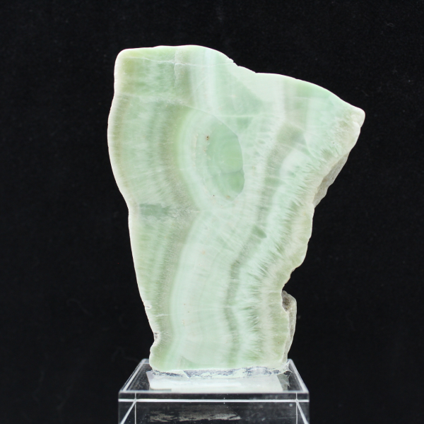 Fetta lucidata di Aragonite verde minerale grezzo di qualità