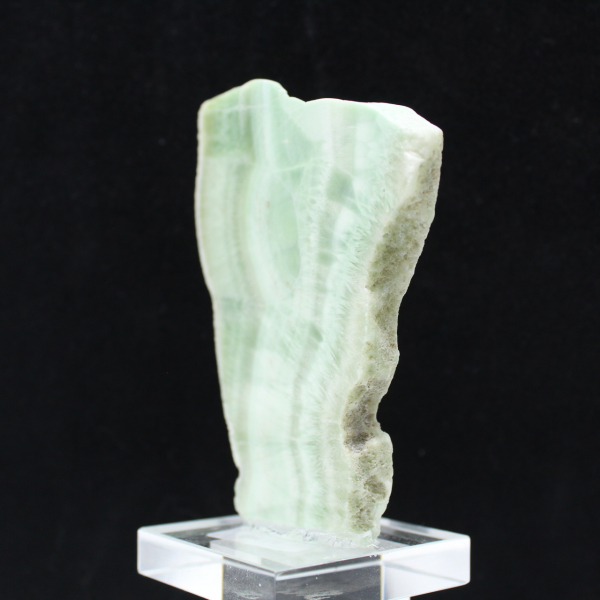 Fetta lucidata di Aragonite verde minerale grezzo di qualità