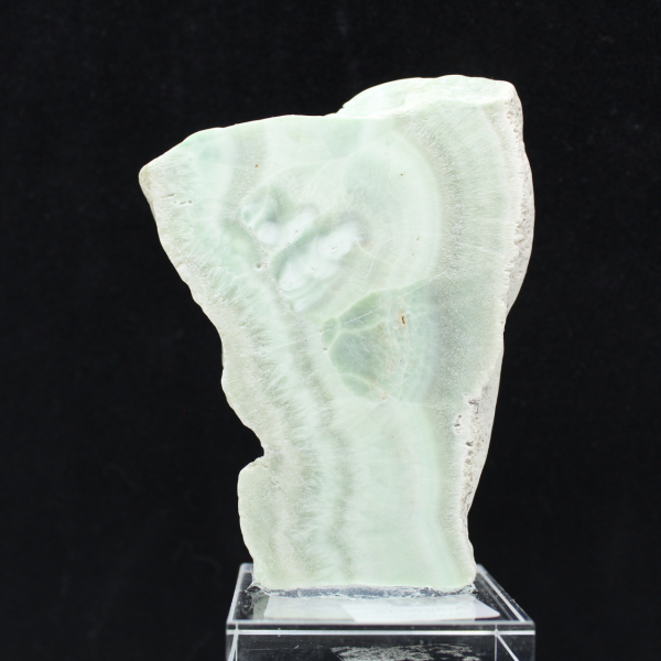 Fetta lucidata di Aragonite verde minerale grezzo di qualità