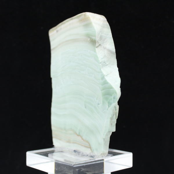 Fetta lucidata di Aragonite verde minerale grezzo di qualità