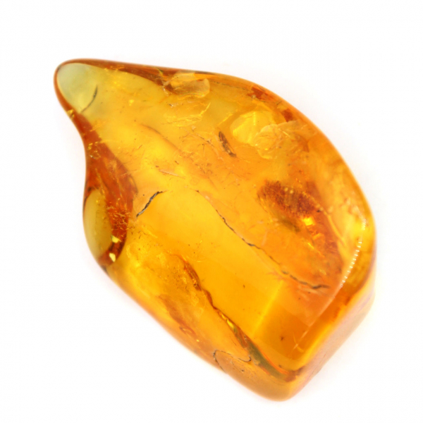 Piccolo ciottolo di ambra gialla – Resina fossile da collezione