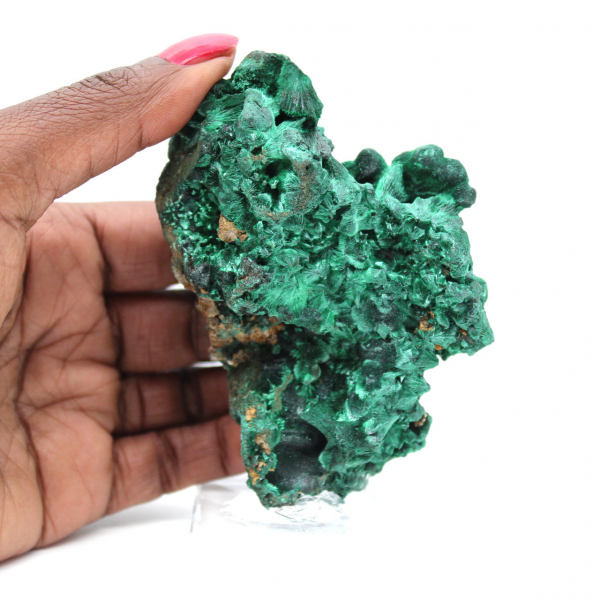 Pezzo grezzo di malachite fibrosa Pezzo grezzo di malachite fibrosa