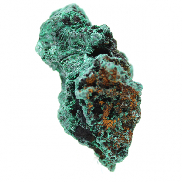 Blocco grezzo di malachite fibrosa Blocco grezzo di malachite fibrosa