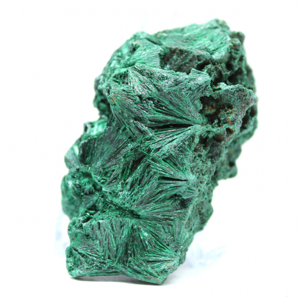 Pezzo di malachite fibrosa grezza Pezzo di malachite fibrosa grezza
