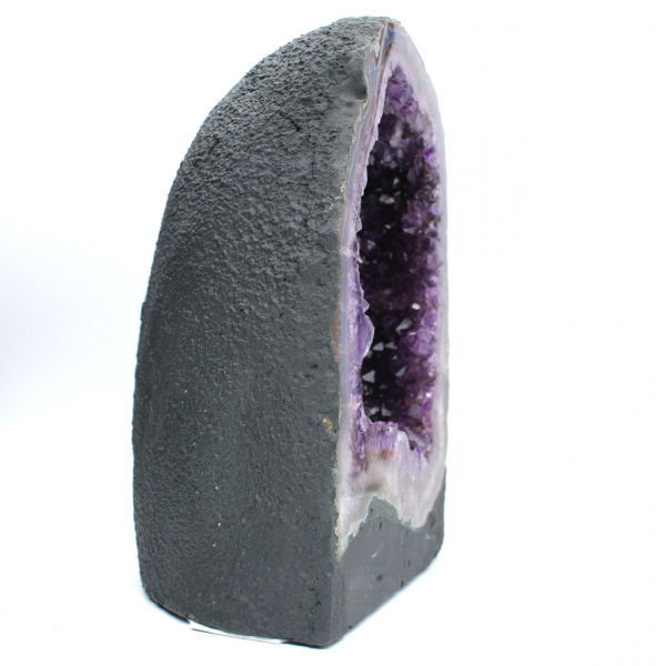 Grande geode di ametista brasiliana per decorazione d'interni e collezione