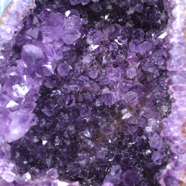 Grande geode di ametista brasiliana per decorazione d'interni e collezione