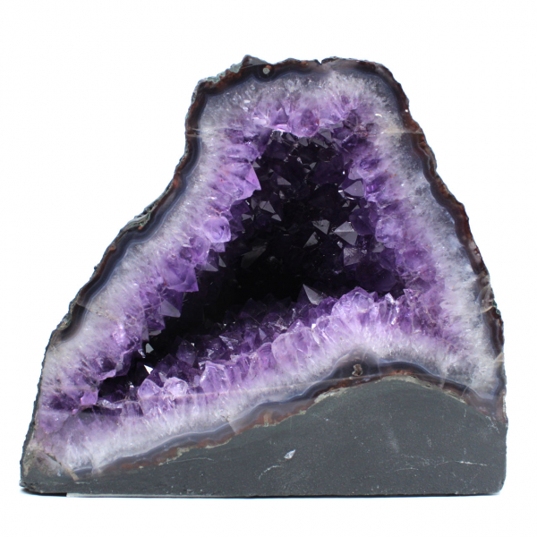 Geode di ametista brasiliana con cristalli viola per collezionisti