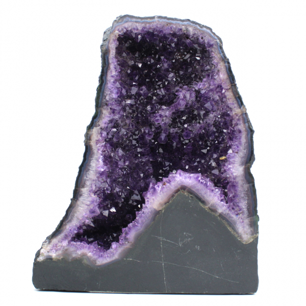  Geode di ametista brasiliana unica di alta qualità con base stabile