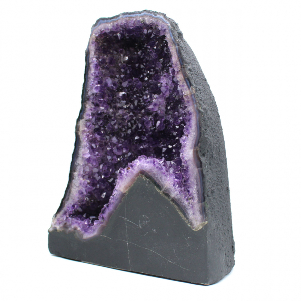  Geode di ametista brasiliana unica di alta qualità con base stabile