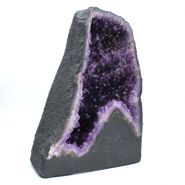  Geode di ametista brasiliana unica di alta qualità con base stabile