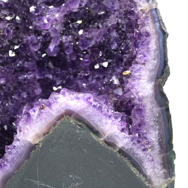 Geode di ametista brasiliana unica di alta qualità con base stabile