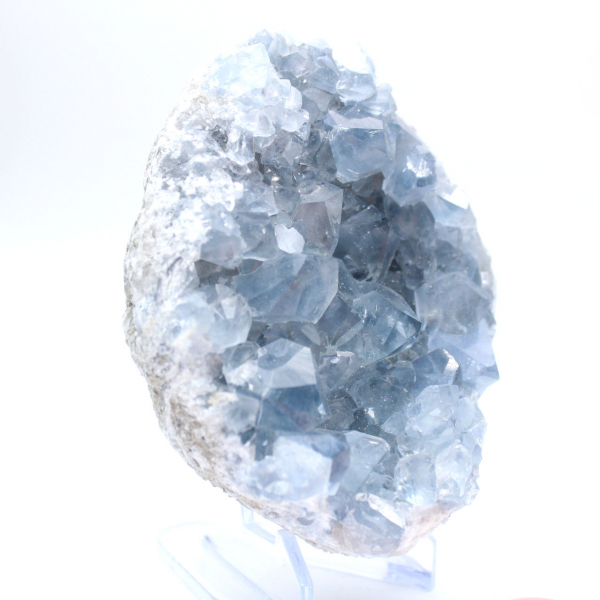 Celestite blu dalla geode naturale del Madagascar