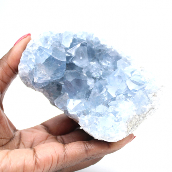 Geode minerale di celestina blu Madagascar