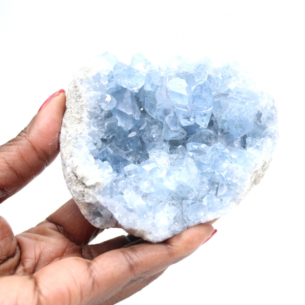 Geode di celestina blu del Madagascar di qualità premium