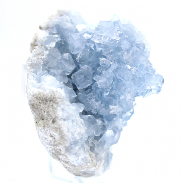 Autentica geode di celestina blu del Madagascar