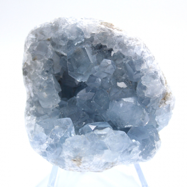 Geode unico di celestite blu del Madagascar