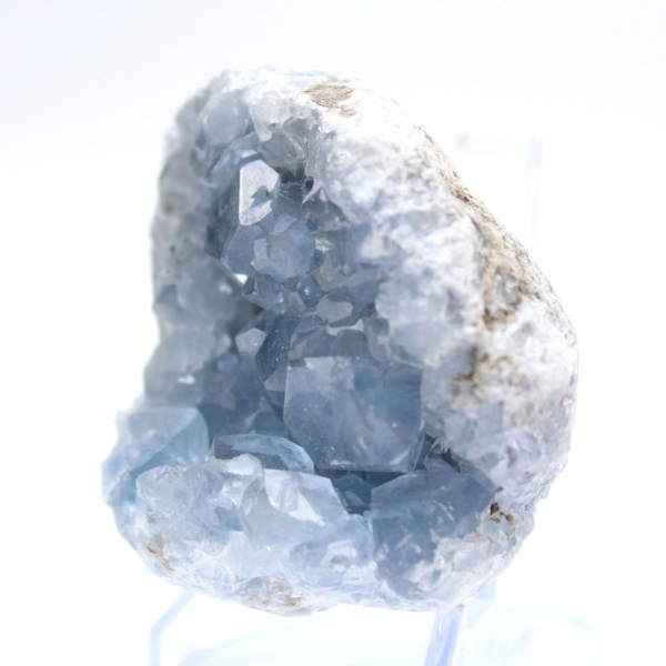 Geode unico di celestite blu del Madagascar