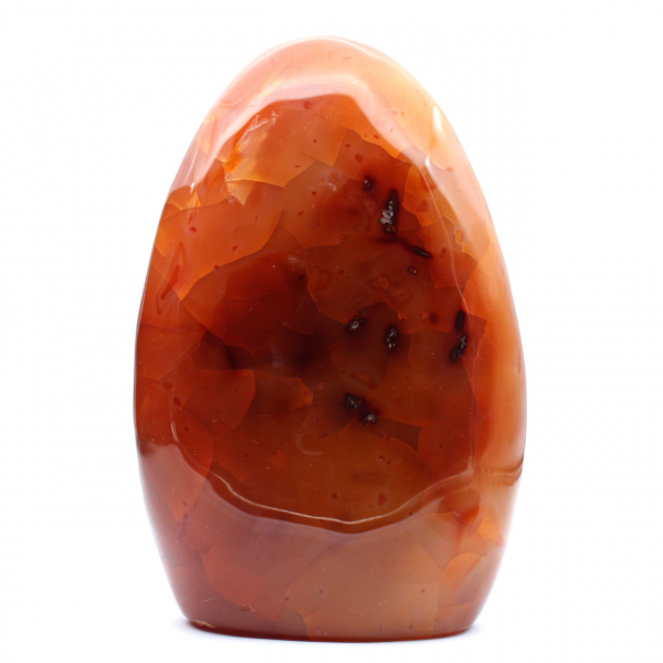 Corniola lucida XXL Madagascar - Pietra decorativa rosso-arancio autentica (ornamento)