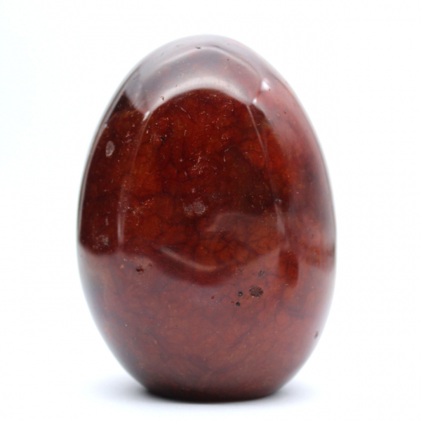 Corniola lucidata del Madagascar - Esemplare di pietra naturale rosso-arancio (ornamento)