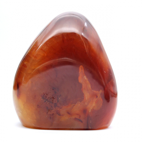 Ornamento in corniola lucidata del Madagascar - Esemplare da collezione rosso-arancio (pietra naturale)