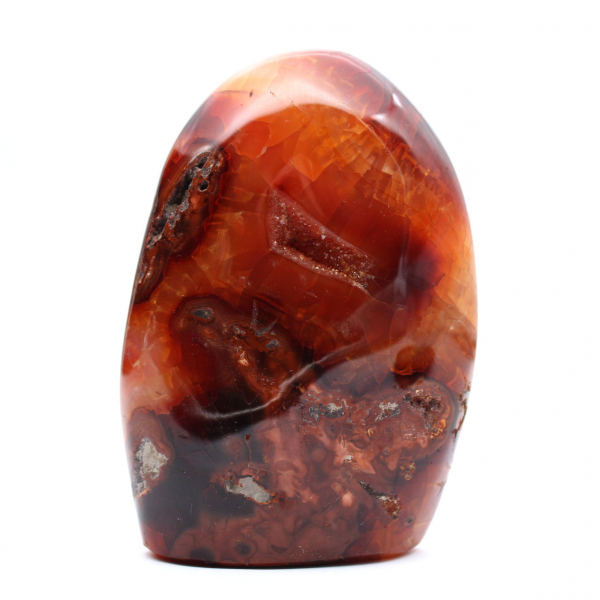 Ornamento medio in corniola lucidata - autentico minerale del Madagascar per interni