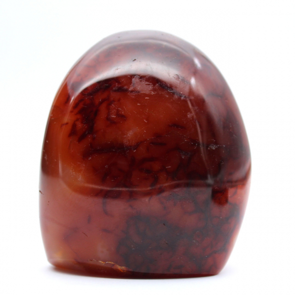 Ornamento compatto in corniola lucidata - Minerale autentico del Madagascar (370 g)