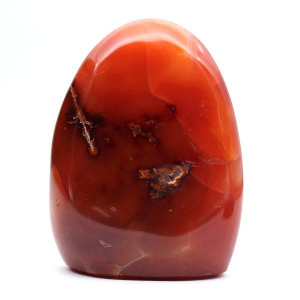 Piccolo esemplare di corniola lucidata - Pietra naturale autentica del Madagascar (295 g)