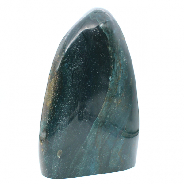 Grande pietra decorativa Diaspro verde lucidato, minerale del Madagascar