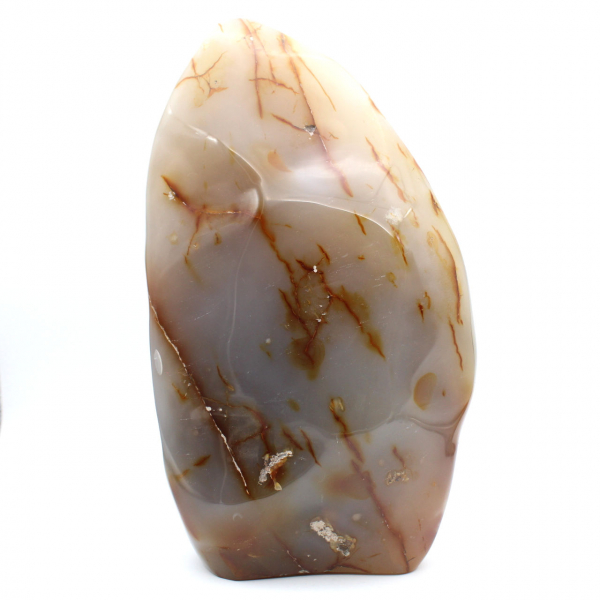 Grande ornamento minerale in corniola lucidata, raro oggetto da collezione