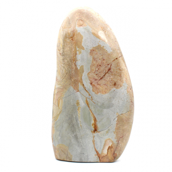 Grande pietra decorativa di diaspro levigato, minerale naturale, Madagascar