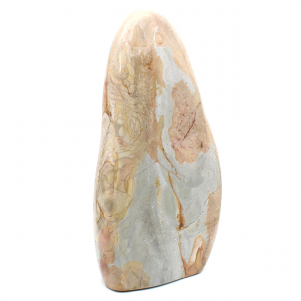 Grande pietra decorativa di diaspro levigato, minerale naturale, Madagascar