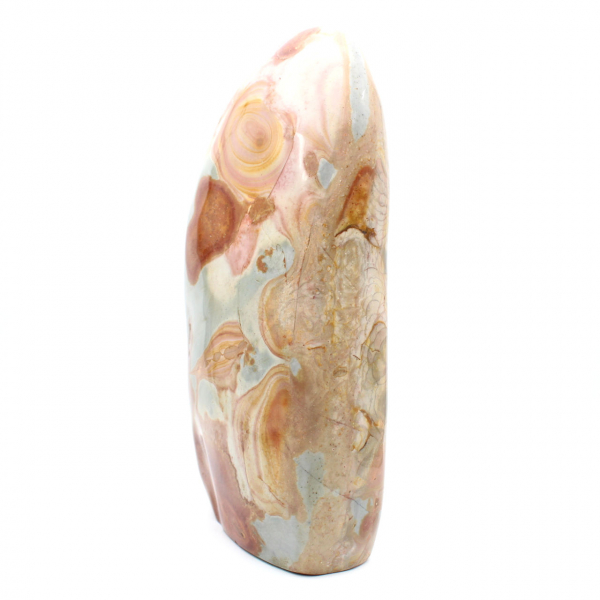 Grande pietra decorativa di diaspro levigato, minerale naturale, Madagascar