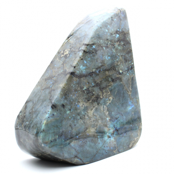 Esemplare gigante di labradorite lucidata, pietra decorativa unica, Madagascar