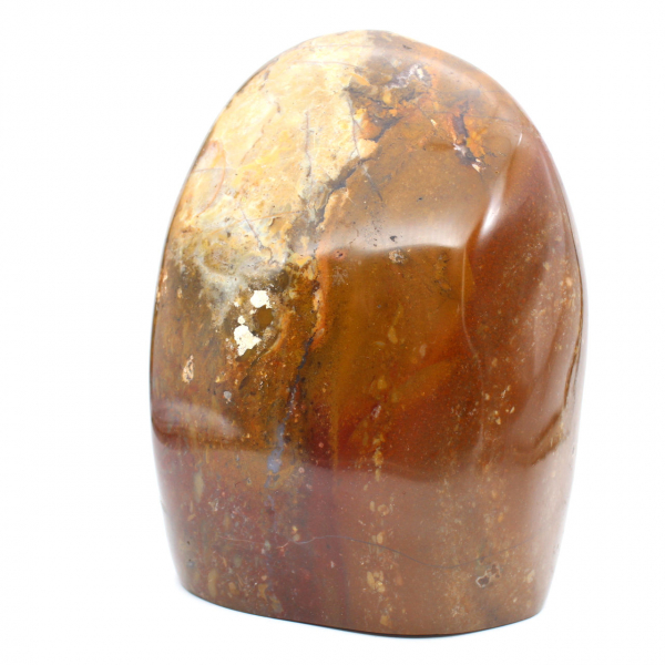 Ornamento in diaspro rosso lucidato, esemplare minerale da collezione, Madagascar